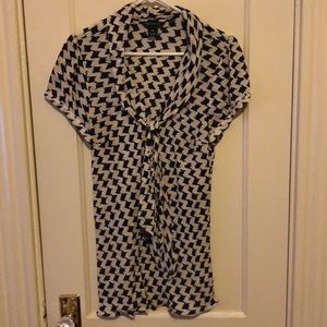 White House Black Market Patterned Blouse